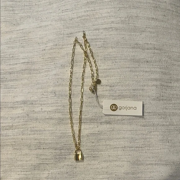 Gorjana Gold Padlock Necklace - Picture 1 of 6